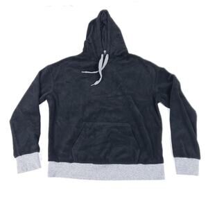 MIA Sport Black Gray Cropped Hoodie Shirt Small Athleisure Grunge Sporty E-Girl